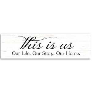 This Is Us Sign- White Rustic Sign