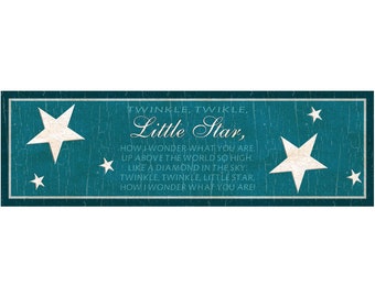 Twinkle Twinkle Little Star Nursery Sign – Rustic Wall Art