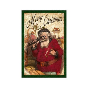 Santa Claus Sign- Rustic Vintage Decor for a Merry Christmas