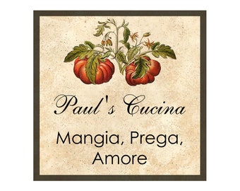 Personalized Italian Kitchen Sign