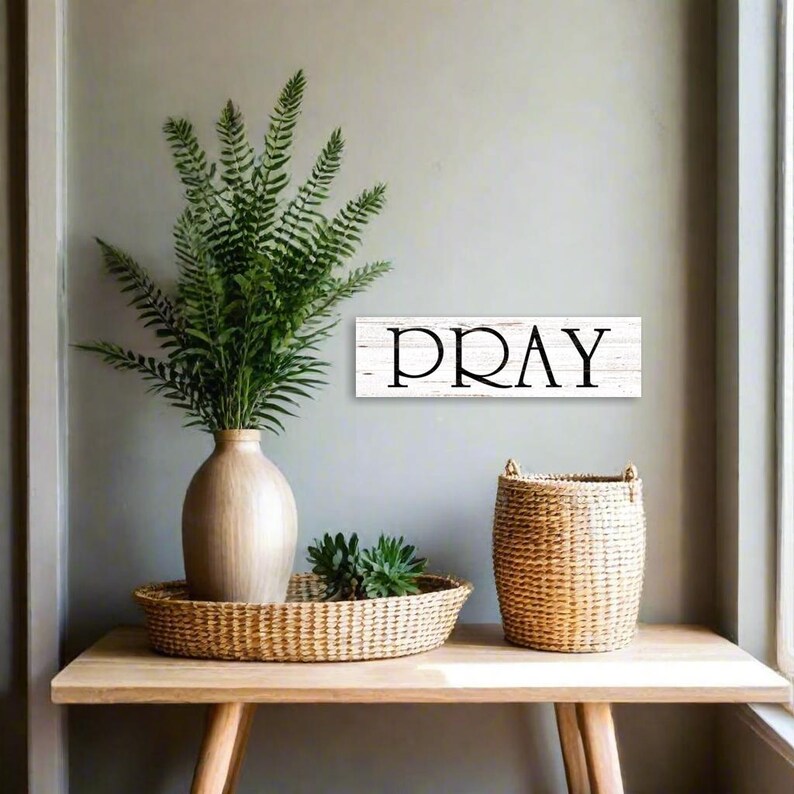 Simple & Elegant Pray Sign for Living Room or Entryway - Etsy UK