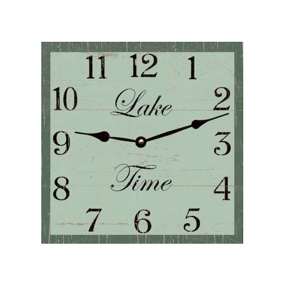 Square Lake Time Clock Four Color On Lake Time Clock