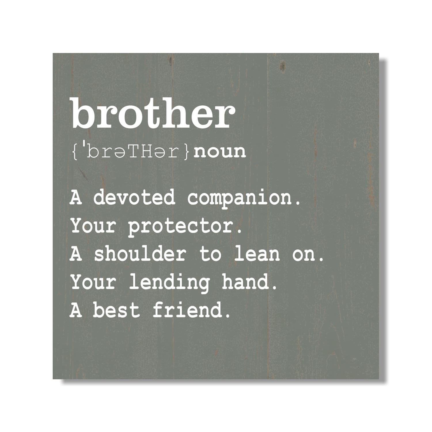Brother Definition Sign | Sentimental Brother Sign | Wall Decor
