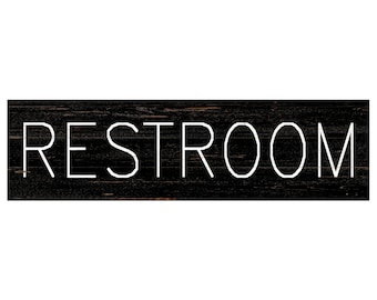 Restroom Sign- Over The Door Sign- Bathroom Marker Sign