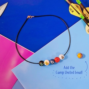 Percy Jackson Camp Half-Blood 5 Beaded Necklace— With Titan's Curse-- Hand-Painted Bead Designs for Fans, Cosplay, and Gifts