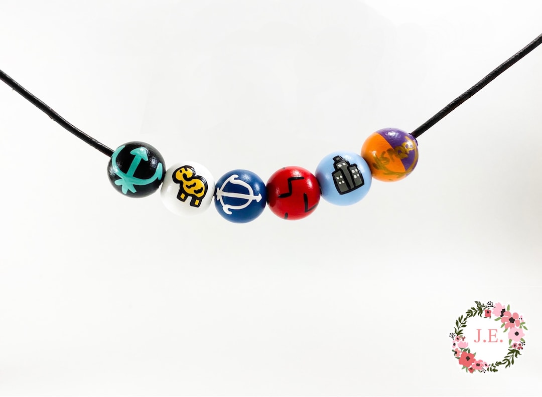 Five Bead Percy Jackson Necklace Heroes of Olympus Bead Etsy
