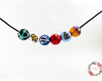Five Bead Percy Jackson Necklace + Heroes of Olympus Bead