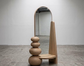 Zen Standing Mirror | Handmade Mirror | Wooden Mirror | Minimalist Home Furniture
