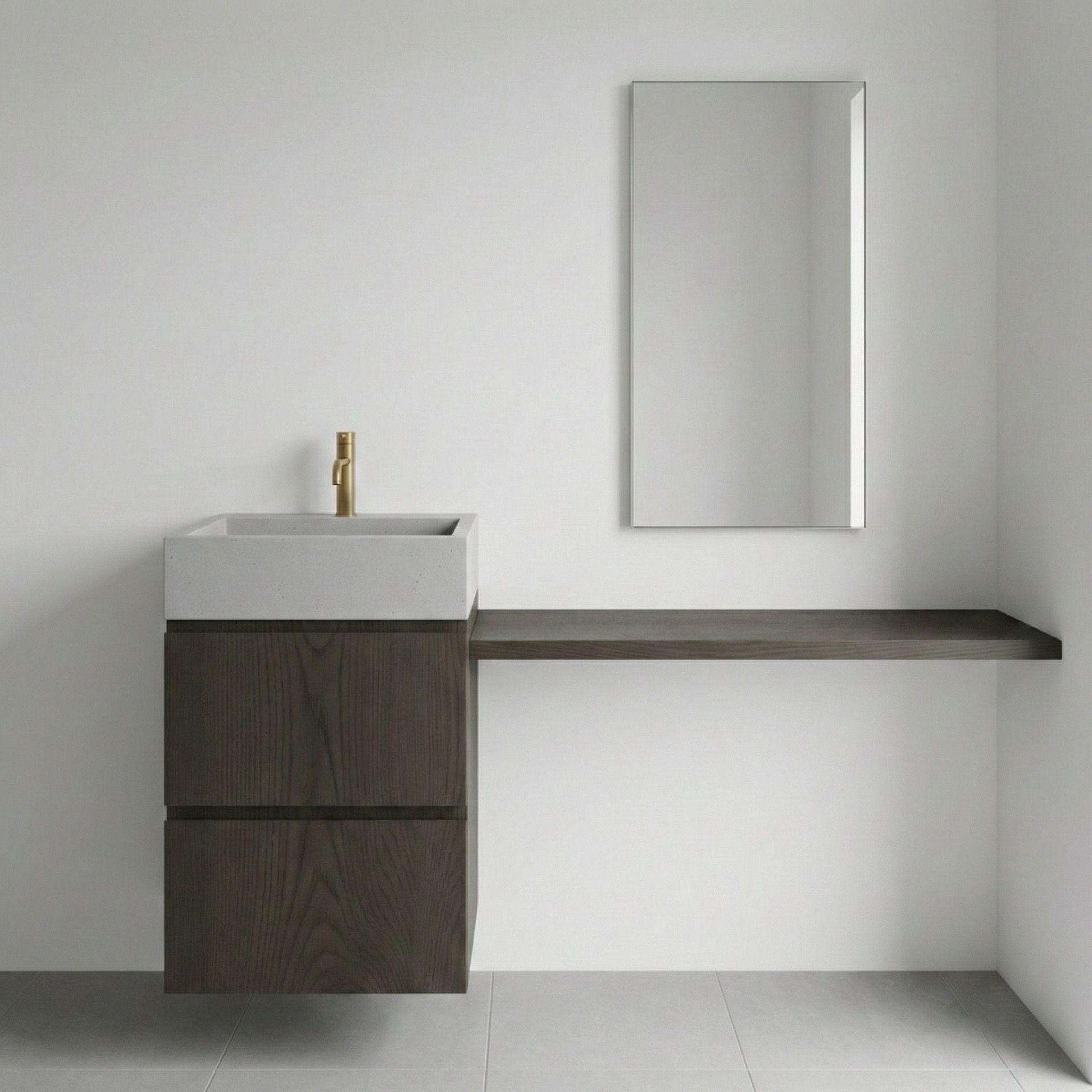 Mobile bagno scandinavo con cassetti / Mobile lavabo da appoggio fatto a mano / Mobiletto bagno / Mobili per la casa minimalisti