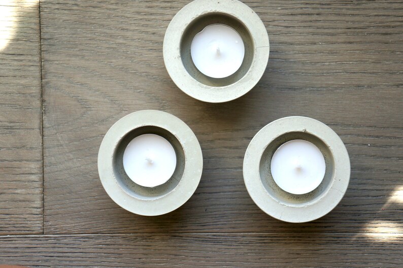 Concrete Tealight Candle Holder. Cement Candle Holder Etsy