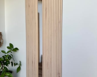 Fluted French Oak Double Doors. Fluted Doors