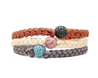 Adult Lava Bead Bracelet  / Essential Oil Diffuser / Diffuser Jewelry /  Oil Diffusing Bracelet
