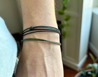 Women and Men Simple Cord Bracelets / Waterproof Adjustable Bracelets / Surfer Bracelets / String Bracelets