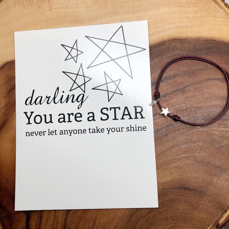 Adult Dainty Star String Bracelet / Minimalist Bracelet / Etsy