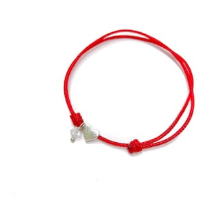 Adult Dainty Heart String Bracelet / Minimalist Bracelet / Friendship ...