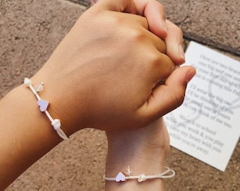 A Piece of My Heart Bracelet Set, Parent Child Matching Bracelets, Back to School Gift
