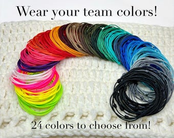 Sports Team Personalized Bracelets / Waterproof Adjustable Bracelets / Fundraising Bracelets / String Bracelets