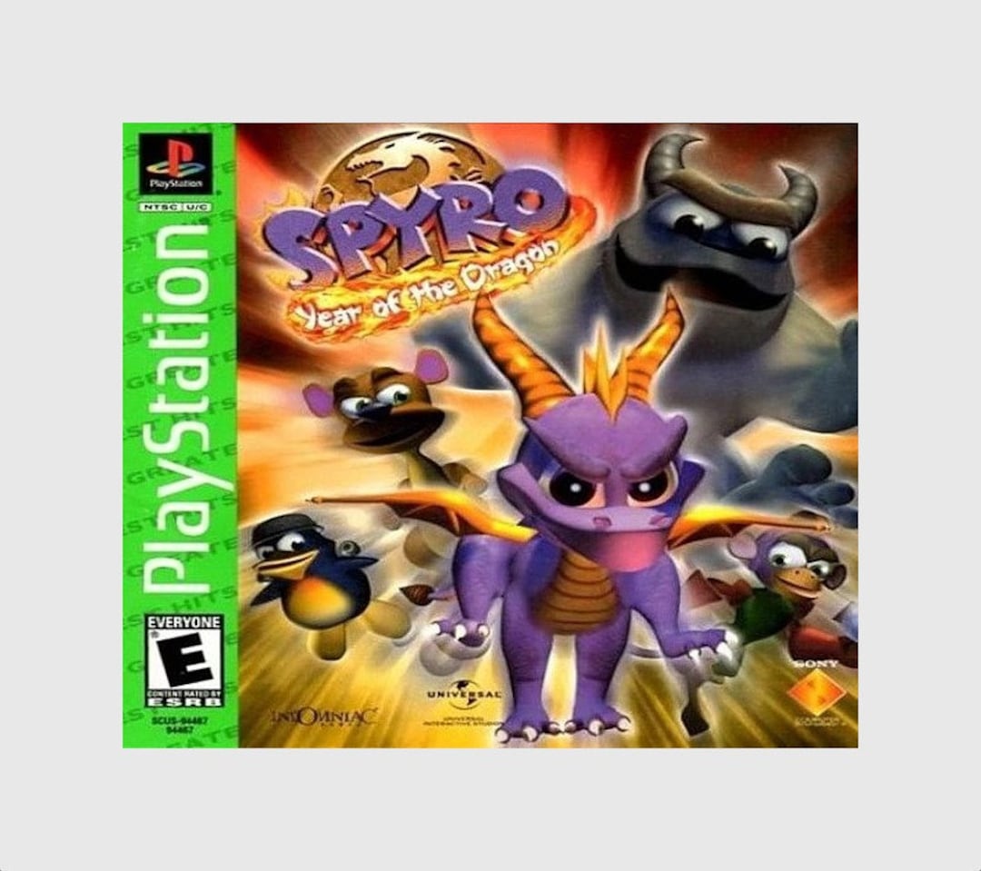 Spyro Year of the Dragon Sony Playstation Video Game Etsy