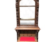 Antique French Display Cabinet with Secretary, Oak, 1900-1920 39 s 9297
