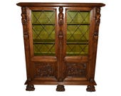 Vintage Bruegel China Cabinet, Bookcase or Display Cabinet, 1950 39 s Oak 8533