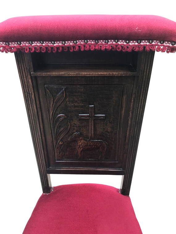 Antique French Chair Church Pew Chair Church Pew Bench Wood Prayer