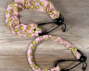 Be Happy Stethoscope Scrunchie: Smiley Face Stethoscope Cover