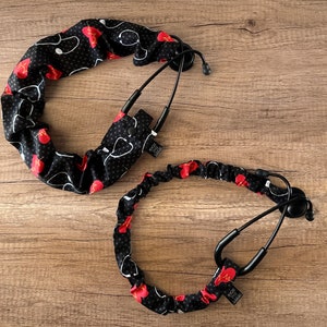 Heartbeat Stethoscope Scrunchie Cover: Nurse Gift