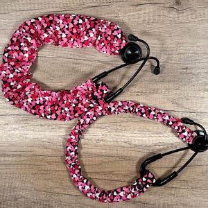 Hearts Stethoscope Cover: Nurse Gift, Machine Washable Scrunchie