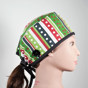 Christmas Cap,Christmas Surgical Cap,Scrub Hat,Christmas Scrub Cap,Scrub Cap for Men,Scrub Cap for Women,Scrub Cap with Buttons, Scrub Caps