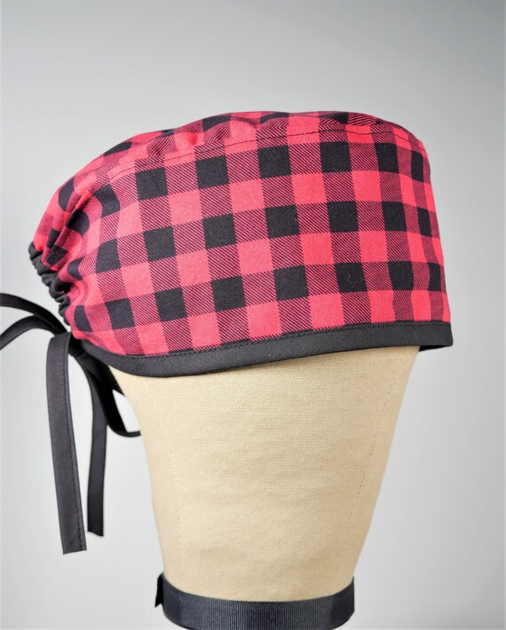 Buffalo Plaid Scrub Capbuffalo Plaid 