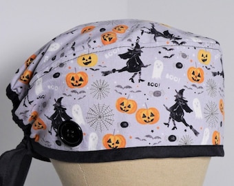 Halloween Witch Scrub Cap: Medical Surgical Hat