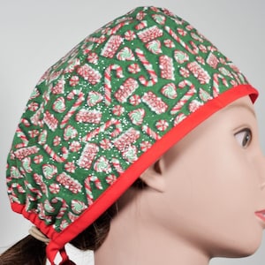 Glitter Christmas Cap,Christmas Surgical Cap,Scrub Hat,Christmas Scrub Cap,Scrub Caps with Buttons,Scrub Caps for Men,Scrub Caps for Women
