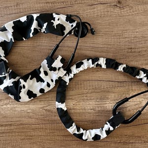 Cow Print Stethoscope Scrunchie: Nurse Gift, Stethoscope Cover