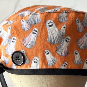 Ghosts Halloween Scrub Cap: Spooky Surgical Hat