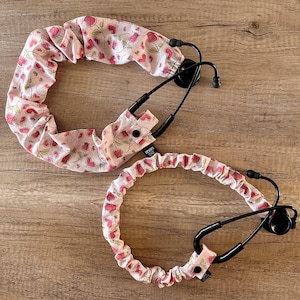 Hearts Stethoscope Scrunchie Cover: Nurse Gift, Med Student