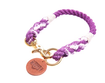 Purple Ombré Rope Dog Collar