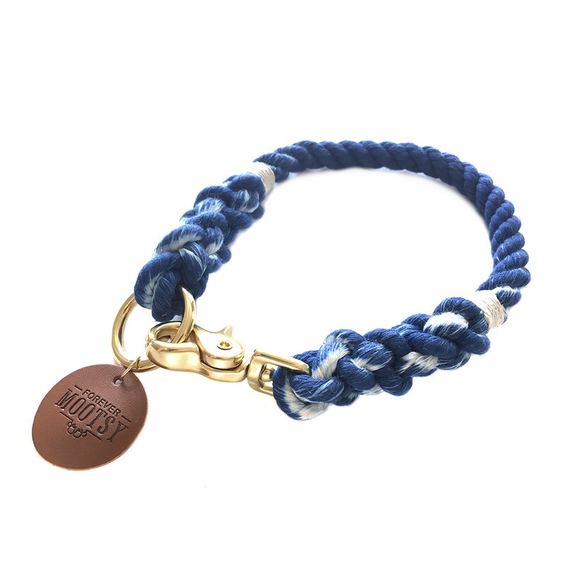 Royal Blue Ombré Rope Dog Collar - Etsy