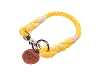 Yellow Ombré Rope Dog Collar
