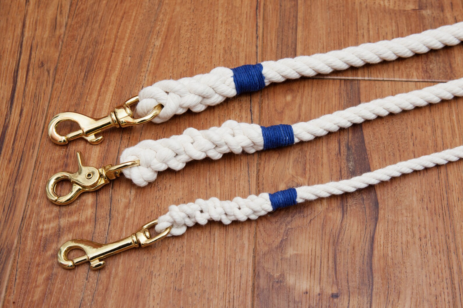 Natural White Dog Leash Navy Blue Hemp Twine Etsy