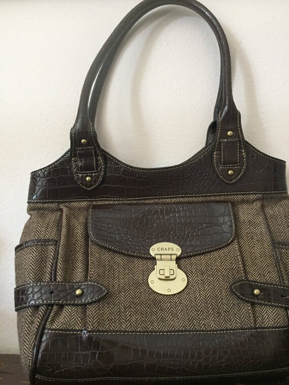chaps leather purse