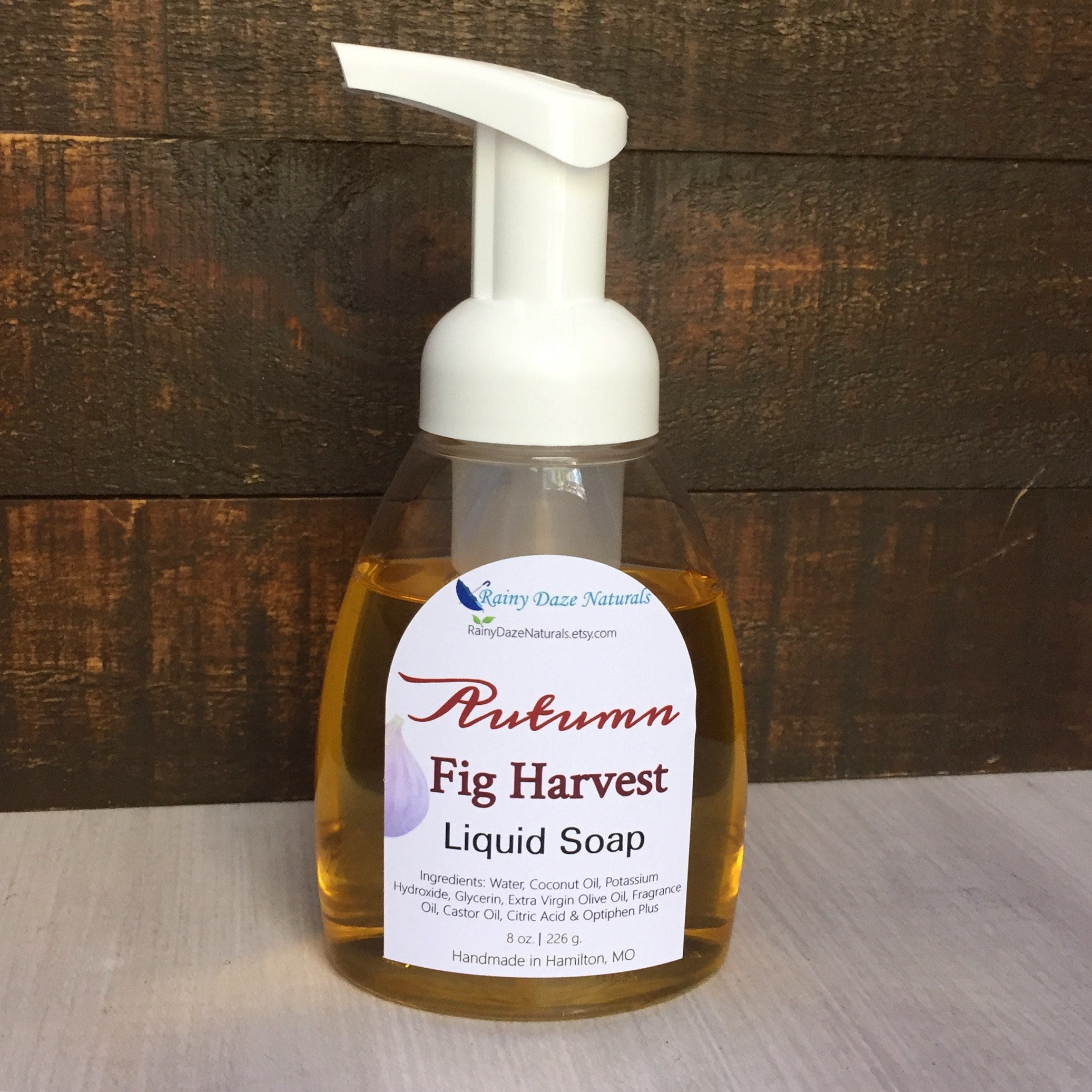 Liquid Soap Soap Autumn Fig Harvest Handmade Liquid Soap Etsy
