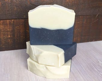 Charcoal Soap - Facial Soap - Tea Tree Soap - Activated Charcoal - French Green Clay - Detox Soap - Acne Soap - Peppermint - Vegan - No Palm