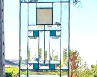 Frank Lloyd Wright Style "Tulip" Window Panel