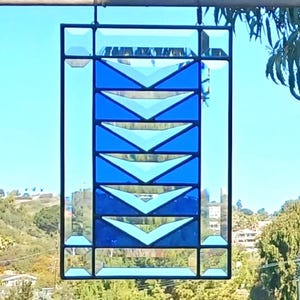 Craftsman Style Stained Glass Panel
