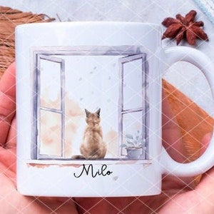 Personalized Cat Mug or tote bag, Choose your cat