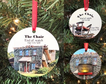 The Chair House Ornament: Dennisville NJ Memory, Handmade MDF