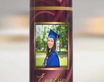 15 oz. Insulated Photo Graduation Tumbler available in Blue, Green or Burgundy background