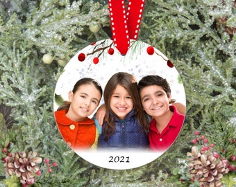 Personalized Photo Christmas Ornament: Custom Children's Portrait
