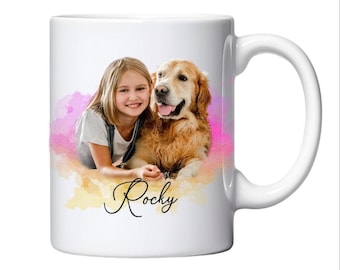 Custom Pet Portrait Mug: Personalized Dog/Cat Photo Keepsake