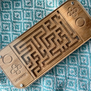 Wooden toy maze controller game fun for all ages